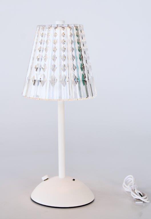 Led White Lamp Base Clear Shade